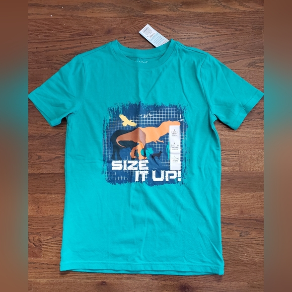 Cat & Jack Other - NEW Cat & Jack L 12/14 Boys Dino Tee